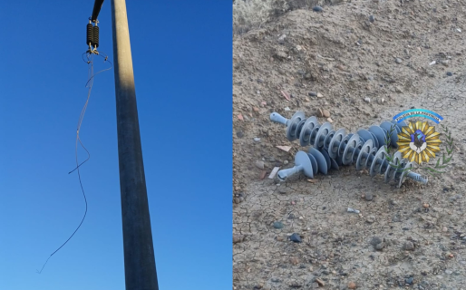 Robó dos rollos de un elevado poste de tendido eléctrico