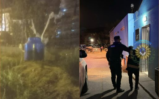 Detienen a un hombre mientras robaba tanques de agua de un corralón en Cordón Forestal