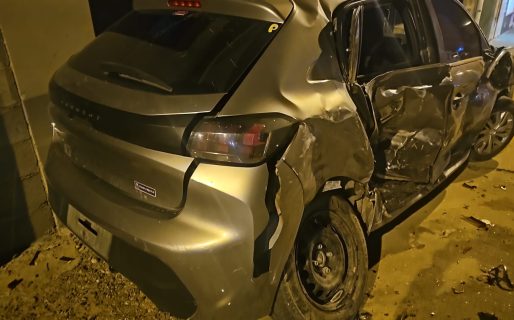 Una bebé de tres meses fue hospitalizada tras el choque causado anoche por el conductor ebrio de un Mercedes Benz