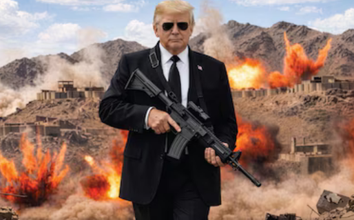 Trump publicó una imagen en la que aparece armado y advirtió a Irán: “¡Más les vale espabilar pronto!”