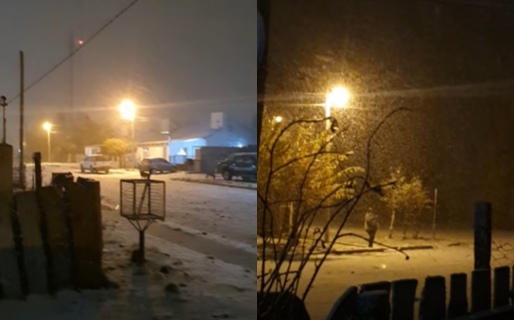 Alto Río Senguer despertó bajo la nieve