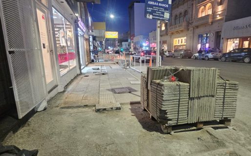 Comerciantes cuestionan el arreglo de veredas del centro: “Avanza lento y nos perjudica”