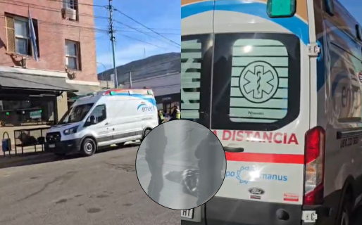 Una mujer fue hospitalizada tras sufrir una fuerte caída en pleno centro