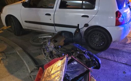 Un repartidor de Pedidos Ya resultó herido tras un triple choque