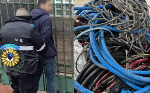 Lo atraparon cuando escapaba con bolsas de cables robados tras violentar una vivienda