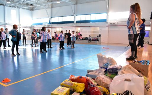 Deporte y solidaridad: reunieron alimentos para el merendero Caritas Felices del Faro