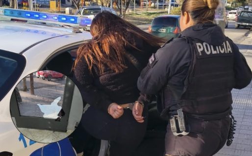 Detuvieron a una mujer tras romper el vidrio de una barbería y amenazar al dueño