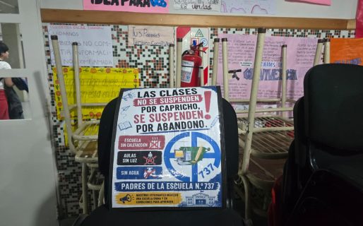 «Tienen el derecho a estudiar»: Fuerte reclamo de la comunidad de la Escuela 737 por paros y problemas edilicios