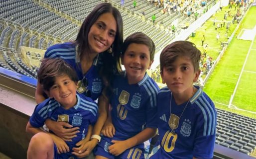 La cábala de Antonela Roccuzzo y sus hijos para el partido de la Selección argentina
