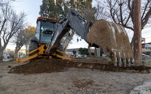 Avanza la construcción de un paseo peatonal en el barrio Máximo Abásolo