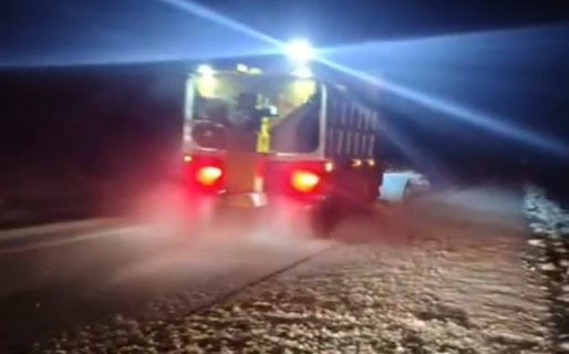 Ruta 26: Alerta por nieve, escarcha y calzada resbaladiza entre Comodoro y Sarmiento