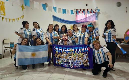 La Vecinal Divina Providencia se reunió para alentar a la Selección Argentina
