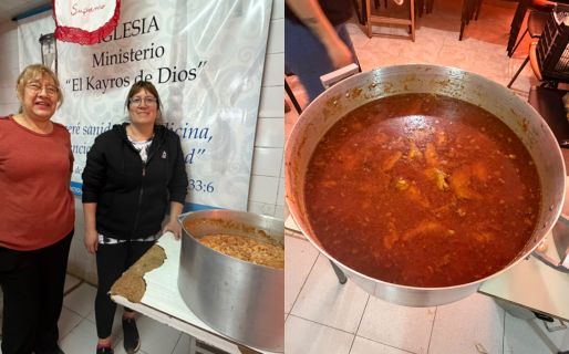 La iglesia de Km 8 que cocina cada miércoles y sueña con contagiar su acción a más comunidades
