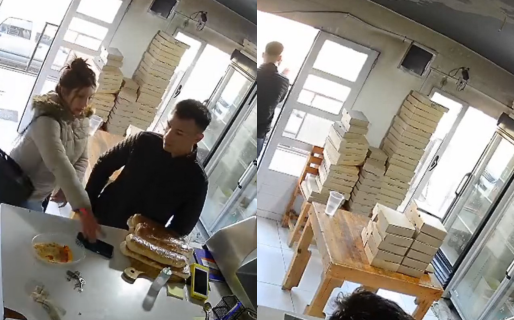 Gracias a la difusión de un video, comerciantes lograron recuperar el celular que les robaron del mostrador