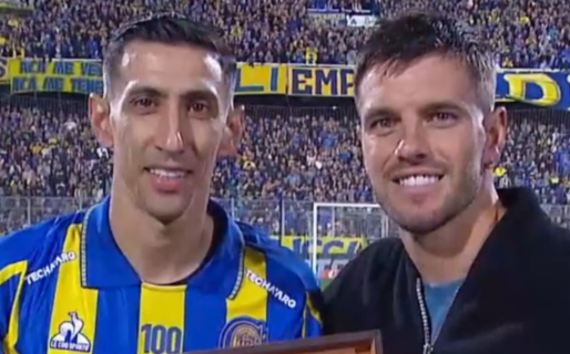 Tras el Mundial, Giovani Lo Celso fue homenajeado en la cancha de Rosario Central antes del partido con Racing