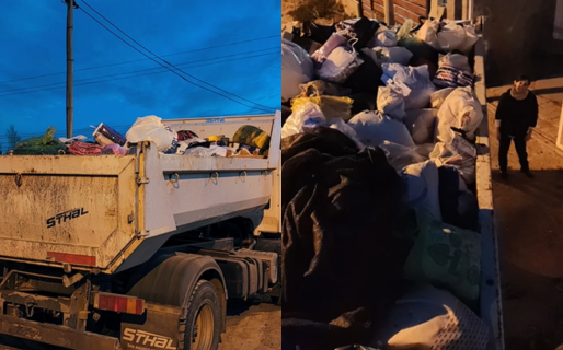 Un camión lleno de abrigos y alimentos viaja hacia Gualjaina tras una colecta en Comodoro