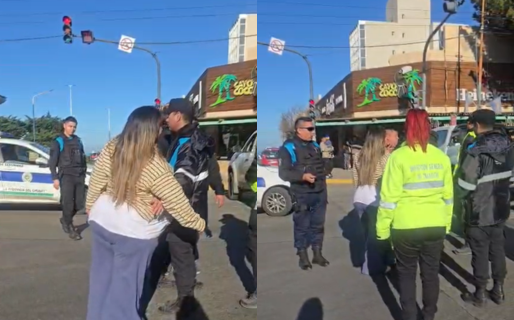 «No me voy a correr de acá»: una mujer se plantó ante un corte de tránsito y discutió con los agentes