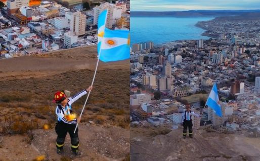 “Hoy todos somos hincha de la Selección”: bomberos de Comodoro se suman al clima mundialista