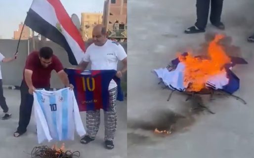 La insólita reacción de hinchas egipcios tras la eliminación: quemaron camisetas de Messi y la Selección argentina