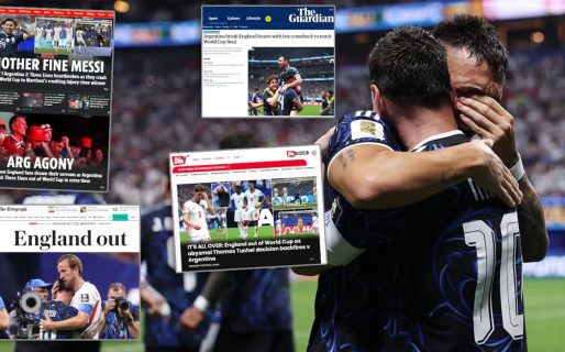 La reacción de los medios ingleses a la histórica remontada de la Selección argentina en semifinales del Mundial