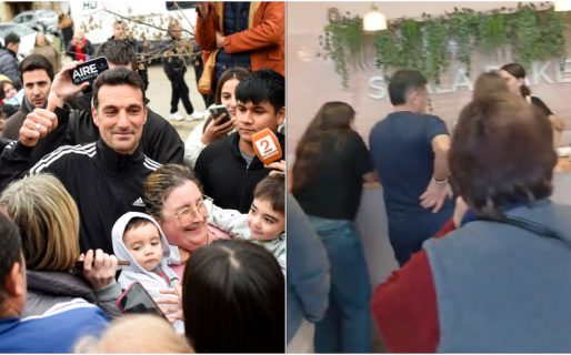 La locura por Scaloni no tiene límites: un video reveló las largas filas para comprar en la pastelería de la hermana del DT