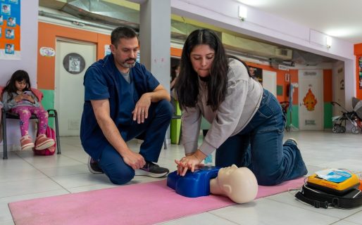 El CPB San Martín junto a Salud Municipal capacitó a los papás del jardín maternal en RCP