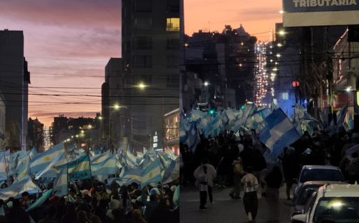 «El que no salta es un inglés»: Argentina está en la final y el centro de Comodoro se llena de festejos