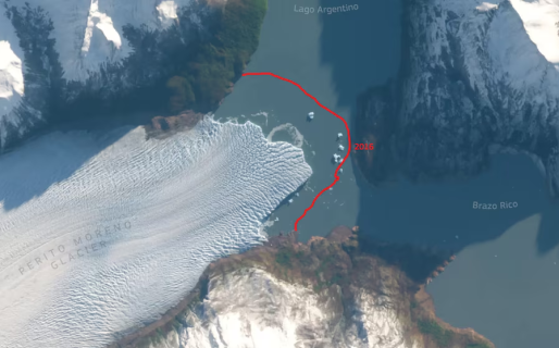 El Perito Moreno deja de ser el glaciar inamovible: su retroceso ya se observa desde el espacio