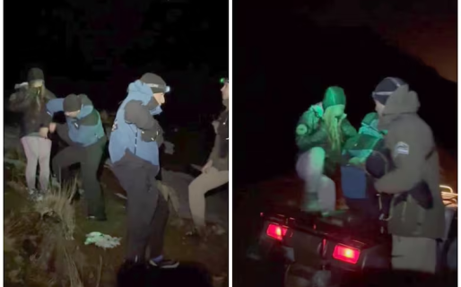 Gendarmes encontraron en un cerro de Chubut a una mujer que se había extraviado por la niebla y el mal clima