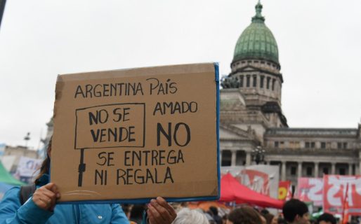 Protesta frente al Congreso mientras el Senado debate la ley de propiedad privada: las imágenes de la jornada