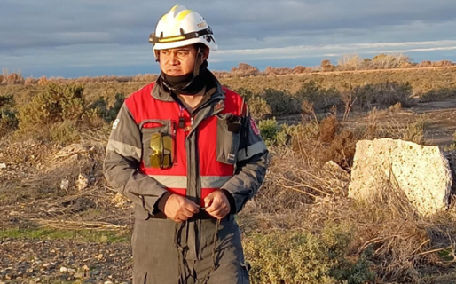 Regresó a Trelew el bombero voluntario tras su labor solidaria en Colombia