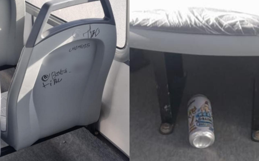Rayaron las unidades nuevas y tiraron basura: el maltrato al transporte a tres días del cambio