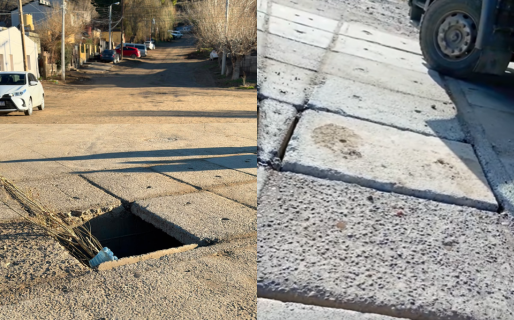 Arreglaron la tapa del pluvial que causaba problemas para circular en Laprida