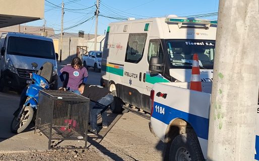 Se le cruzó un perro, perdió el control de la moto y terminó en el hospital