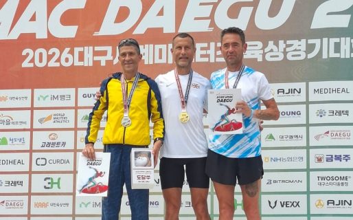 El comodorense Mario Rodríguez consiguió medalla de bronce en el Mundial de Atletismo Masters en Corea