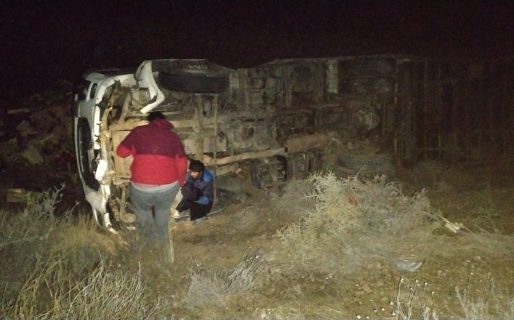 Un camionero se quedó dormido y volcó en la Ruta Nacional 3