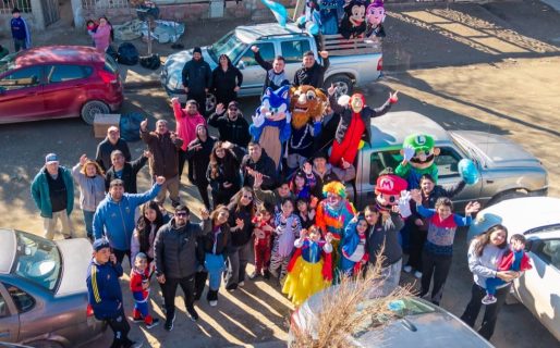 Una caravana que volvió a regalar sonrisas: entregaron más de 2000 bolsitas por el Día del Niño