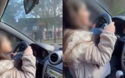Un hombre grabó a su hija de nueve años manejando un auto en Chubut y publicó el video en las redes: “Qué grande la piloto”