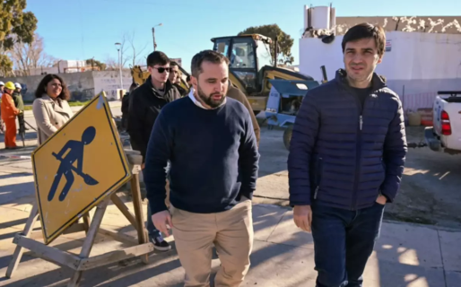 Torres recorrió los primeros trabajos del nuevo Conducto Pluvial que transformará el sistema de desagüe de Comodoro