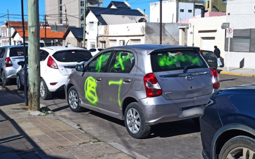«Cayó con la policía y ni disculpas pidió»: habló la mujer que pintó el auto que le bloqueaba el garaje
