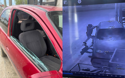“Solo hacen daño”: rompieron el vidrio de un auto para robar y no lograron llevarse nada