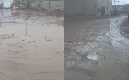 Vecinos del Barrio Moure denuncian que las calles están intransitables por el agua
