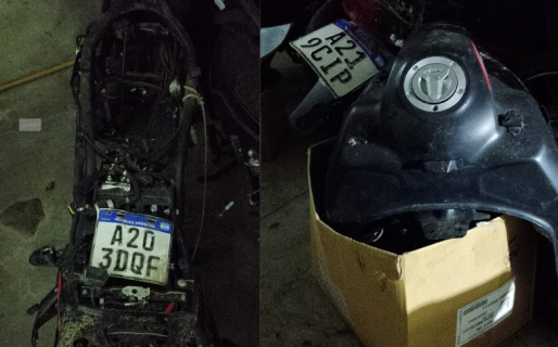 Recuperaron autopartes de motos robadas durante un allanamiento