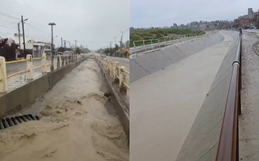 Comodoro resiste las lluvias: el Canal del Roca y el pluvial del Moure respondieron sin anegamientos