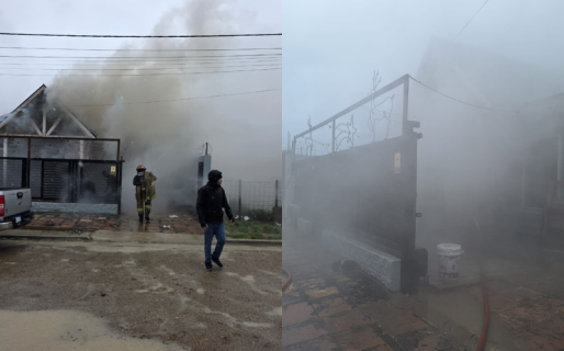 Una explosión en la cocina y un gran susto: una vivienda se incendió de forma parcial