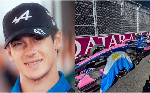 Colapinto le mandó un mensaje especial al comisario que le dio una bandera argentina en el final del GP de España