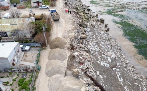 El Municipio avanza en la intervención de la zona costera del Km. 5 afectada por la erosión marina