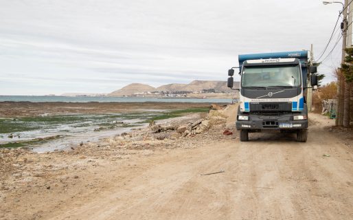 El Municipio avanza en la intervención de la zona costera del Km. 5 afectada por la erosión marina