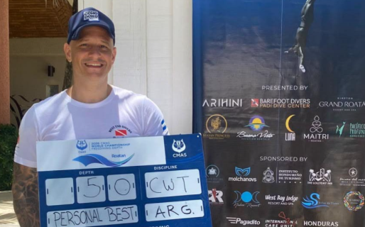 De Comodoro al Mundial: Hugo Lemos se midió con la élite de la apnea en Honduras