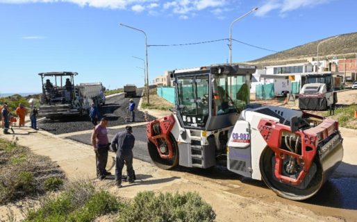 Comenzó la pavimentación de 77 cuadras en Rada Tilly con una inversión superior a $4.700 millones